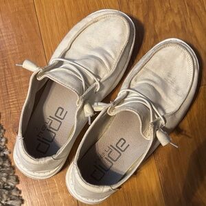 Hey Dude women’s white Loafers